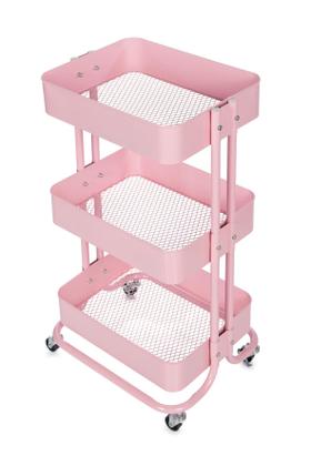 Imagem de Carrinho multiuso em aço 3 andares prateleras e rodinhas bna6077