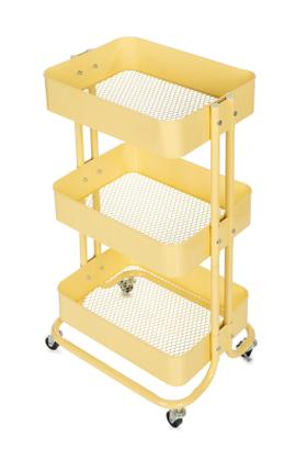 Imagem de Carrinho multiuso em aço 3 andares prateleras e rodinhas bna6077