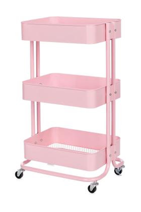 Imagem de Carrinho multiuso em aço 3 andares prateleras e rodinhas bna6077