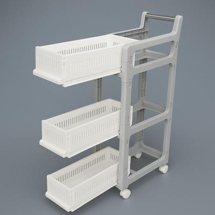 Imagem de Carrinho Multiuso Organizador 3 Andares com Rodinhas Deend