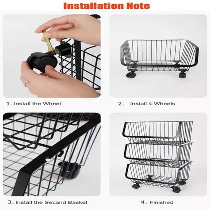 Imagem de Carrinho Multiuso Organizador 5 Prateleiras Fruteira Escritorio Sala Em Aço Auxiliar Brinquedos