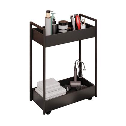 Imagem de Carrinho Multiuso Organizador para Cozinha Salão de Beleza com Rodinhas Preto Lara