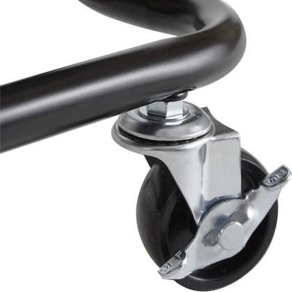 Imagem de Carrinho Multiuso Organizadora 3 Prateleiras Em Aço Preta Quarto Sala Brinquedos Salao Manicure Varanda