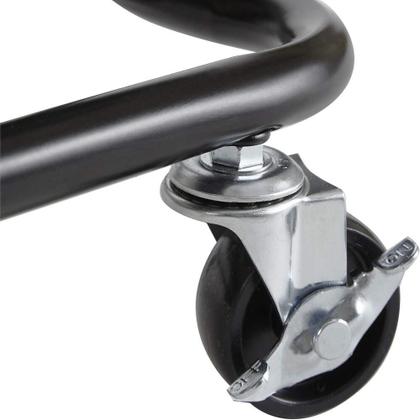 Imagem de Carrinho Multiuso Organizadora 3 Prateleiras Em Aço Preta Quarto Sala Brinquedos Salao Manicure Varanda