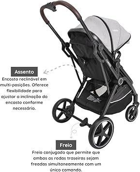 Imagem de Carrinho nomad  melange grafite  Kiddo