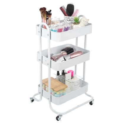 Imagem de Carrinho Organizador 3 Andares Multiuso Com Rodinha Decoração Organização Casa Escritório