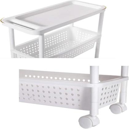 Imagem de Carrinho Organizador 3 Prateleiras Rack Multiuso Varanda