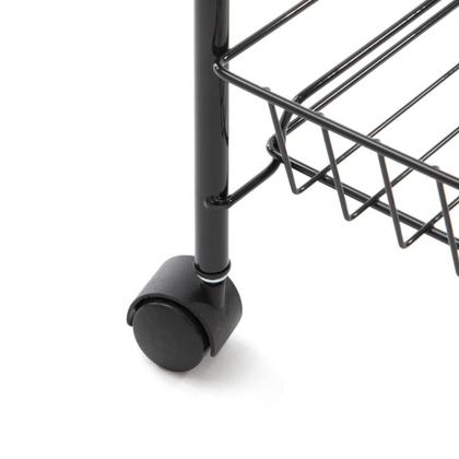 Imagem de Carrinho organizador 4 prateleiras desmontavel multiuso fruteira aco escritorio sala auxiliar brinquedos banheiro