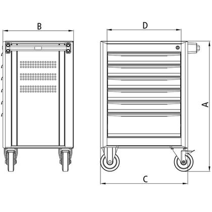 Imagem de Carrinho Organizador com 45 Ferramentas BLACK EDITION TRAMONTINA
