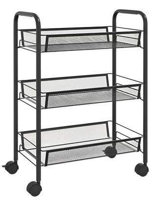 Imagem de Carrinho Organizador Com Roda Fruteira 3 Cestas Chão Cozinha