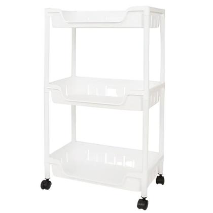 Imagem de Carrinho Organizador Com Rodinhas 3 Prateleiras Multiuso