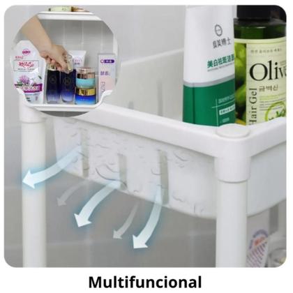 Imagem de Carrinho Organizador Com Rodinhas 3 Prateleiras Multiuso