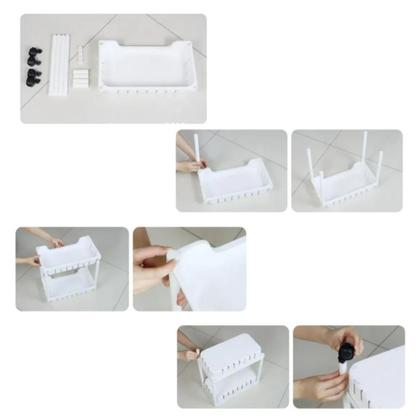 Imagem de Carrinho Organizador Com Rodinhas 3 Prateleiras Multiuso