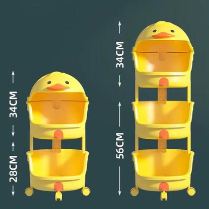 Imagem de Carrinho Organizador Infantil com Gavetas Brinquedos Quarto