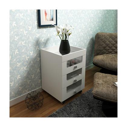 Imagem de Carrinho Organizador Maquiagem 3 Gavetas 45x74,5x45cm Branco