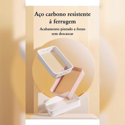 Imagem de Carrinho Organizador Multiuso Com 3 Prateleiras em Aço