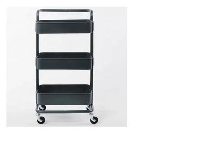 Imagem de Carrinho Organizador Multiuso Laterais Aço - 3 Prateleiras - CAR4383P