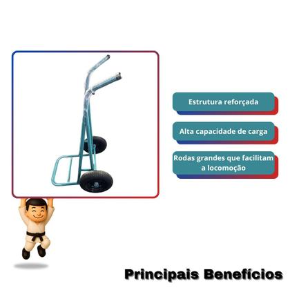 Imagem de Carrinho p/armazem 300kg metalpama pneu camara