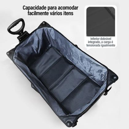 Imagem de Carrinho Para Carga Dobrável Multifuncional 100kg 70L Articulado Para Camping Praia Pesca