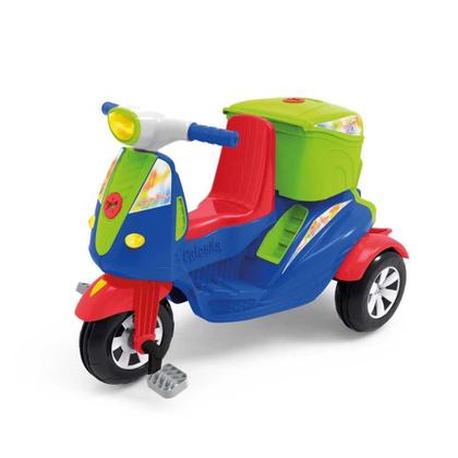 Imagem de Carrinho Passeio e Pedal Calesita Moto Uno Ref.1035 - Azul