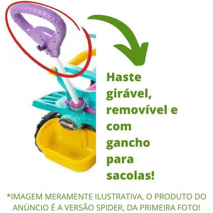 Imagem de Carrinho Passeio Infantil Quadriciclo Criança Pedal Haste