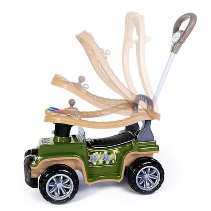 Imagem de Carrinho passeio jip jip maral guidão direcional militar multicolor rosa Quadriciclo Infantil Haste