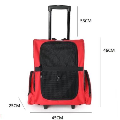 Imagem de Carrinho passeio pet mochila rodinhas luxo cães gatos viagem completa premium