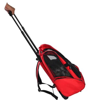 Imagem de Carrinho passeio pet mochila rodinhas luxo cães gatos viagem completa premium