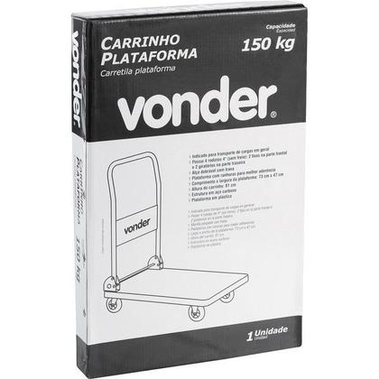 Imagem de Carrinho Plataforma Dobrável 150kg Vonder
