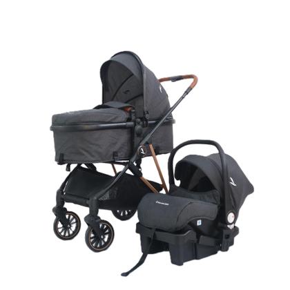 Imagem de Carrinho Premium Baby + Bebê Conforto + Base Florence Black/Preto
