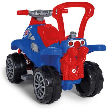 Imagem de Carrinho Quadriciclo Veículo De Passeio Menino Azul Cross 4x4 Buzina Calesita