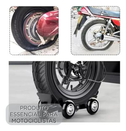 Imagem de Carrinho Reboque Pneu Furado Moto Rodinha Movimentador