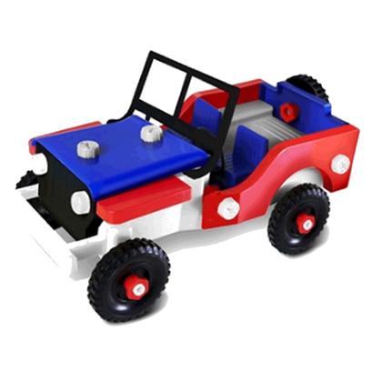 Imagem de Carrinho Roda Livre Monta E Desmonta Jipe Azul Estrela