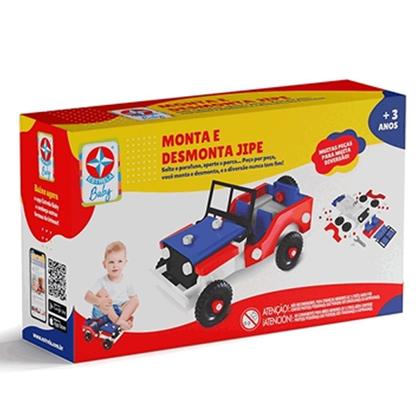 Imagem de Carrinho Roda Livre Monta E Desmonta Jipe Azul Estrela
