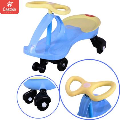 Imagem de Carrinho Rolimã Infantil Super Car Azul com Volante 360 - Castela