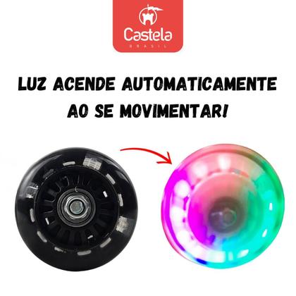 Imagem de Carrinho Rolimã Zig Zag Gira Car Vermelho 360 Roda Led Infantil - Castela