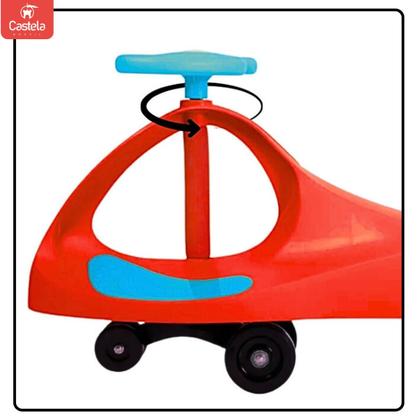 Imagem de Carrinho Rolimã Zig Zag Gira Car Vermelho 360 Roda Led Infantil - Castela