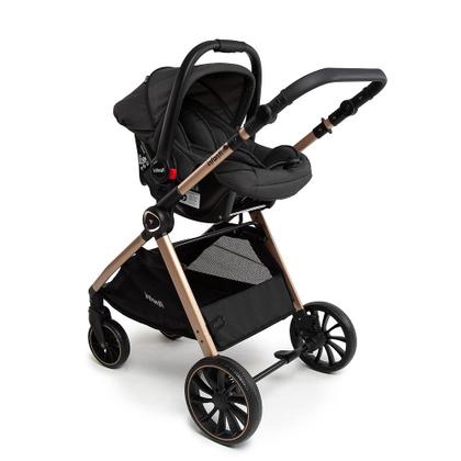 Imagem de Carrinho Romanzo Moisés Bebê Conforto DUO Travel System preto bronze Infanti