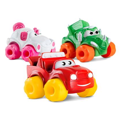Imagem de Carrinho Soft Kart Carro De Brinquedo Mordedor Menino Menina Infantil Samba Toys
