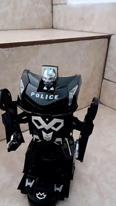 Imagem de Carrinho Super Robô Policia Transformes Com Luzes Som Bate e Volta - Envio Imediato