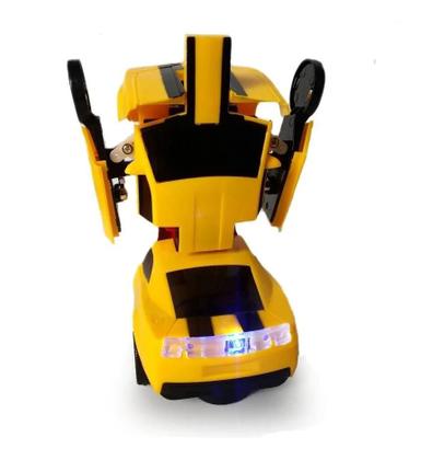 Imagem de Carrinho Super Robots Camaro Amarelo Que Vira Robô, Carro Vira Robô Emite Luz Som Transformers.