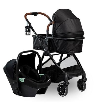 Imagem de Carrinho trio street black com bebe conforto e base isofix - abc design