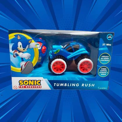 Imagem de Carrinho tumbling rush sonic radio controle e funçoes - candide