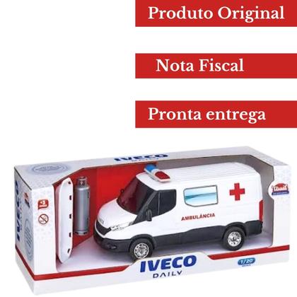 Imagem de Carrinho Van Ambulância Iveco Daily De Brinquedo - Carrinho Infantil Com Acessórios Para Simular Socorro - Usual