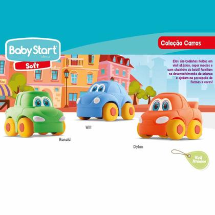 Imagem de Carrinhos de Vinil - Baby Start Soft - Carros - Silmar