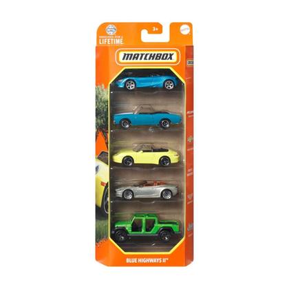 Imagem de Carrinhos em Miniatura Box com 5 Escala 1:64 Matchbox Mattel