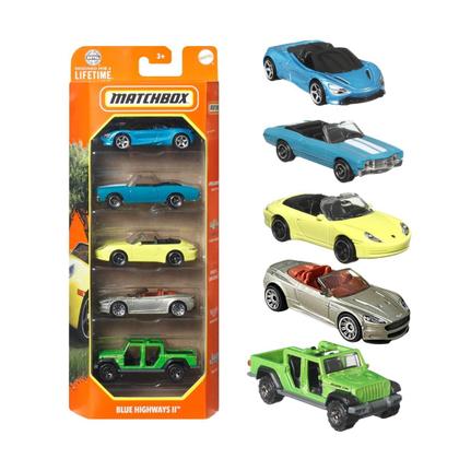 Carrinhos em Miniatura Box com 5 Escala 1:64 Matchbox Mattel Imagem de Carrinhos em Miniatura Box com 5 Escala 1:64 Matchbox Mattel