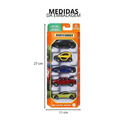Imagem de Carrinhos em Miniatura Box com 5 Escala 1:64 Matchbox Mattel
