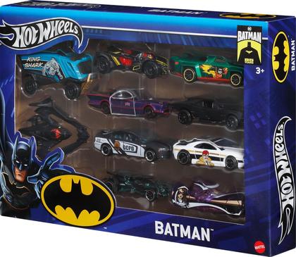 Imagem de Carrinhos Hot Wheels Temáticos do Batman - Pacote com 10 Unidades