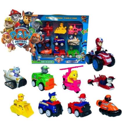 Imagem de Carrinhos Patrulha Canina 9 Carros A Fricção Cachorrinhos